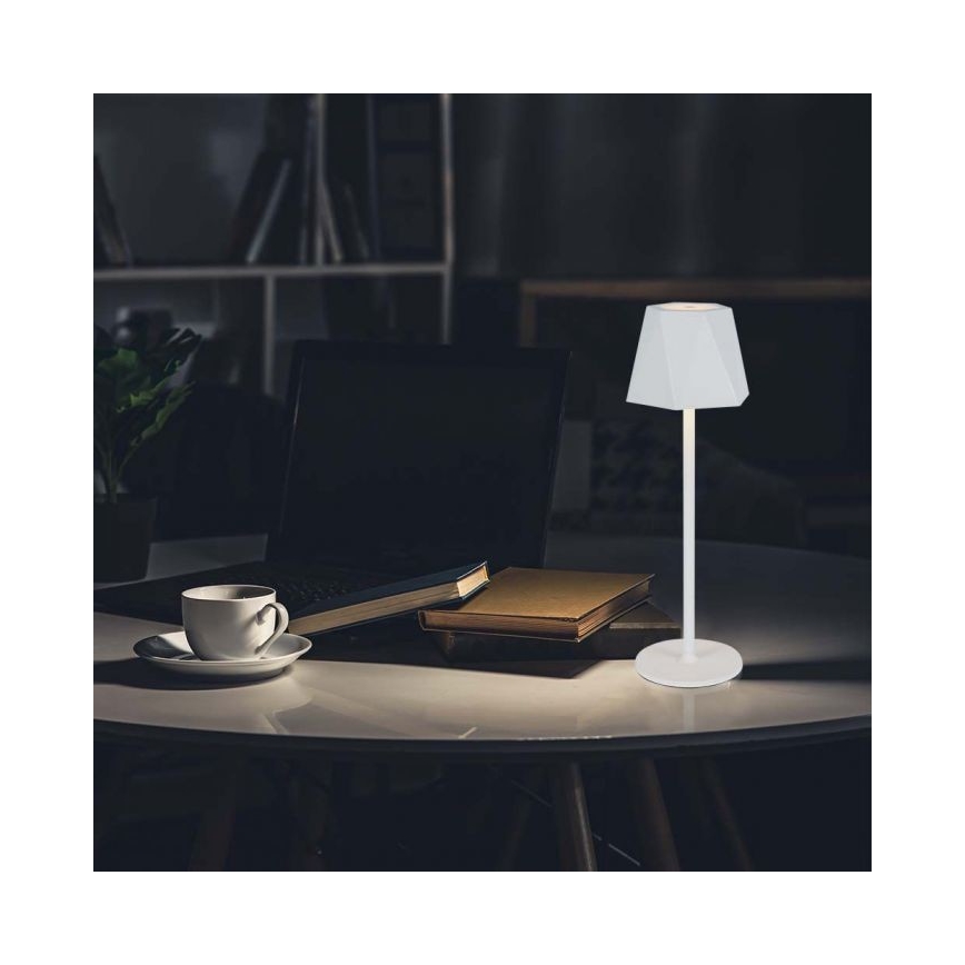 LED Dimbart uppladdningsbart touchbordslampa LED/4W/5V 3000-6000K 1800 mAh vit