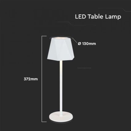 LED Dimbart uppladdningsbart touchbordslampa LED/4W/5V 3000-6000K 1800 mAh vit