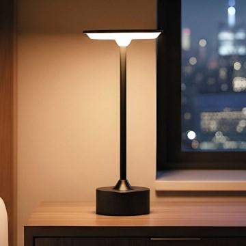 LED dimbar uppladdningsbar bordslampa NEW YORK LED/1,8W/5V 2700K/4000K/6500K 1200 mAh svart