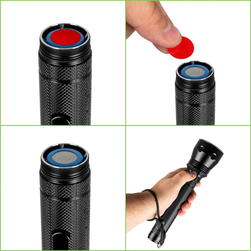 LED Dimbart uppladdningsbart ficklampa LED/20W/5V IPX5 1570 lm 8400 mAh