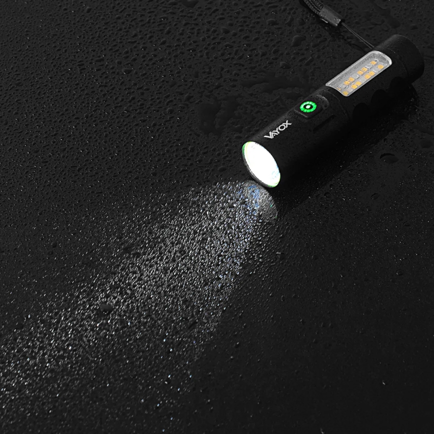 LED Dimbart uppladdningsbart ficklampa med rött ljus LED/5W/5V IPX4 250 lm 2000 mAh