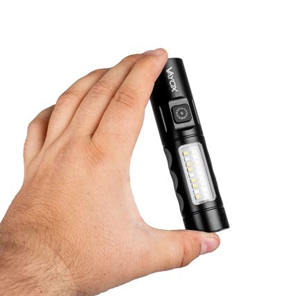 LED Dimbart uppladdningsbart ficklampa med rött ljus LED/5W/5V IPX4 250 lm 2000 mAh