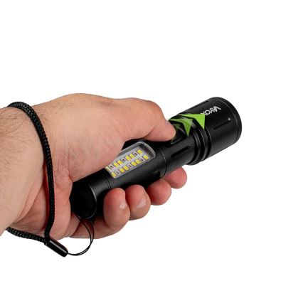 LED Dimbart uppladdningsbart ficklampa med rött ljus LED/5W/5V IPX4 260 lm 2000 mAh