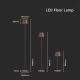 LED Dimbar uppladdningsbar golvlampa LED/4W/5V 4400 mAh 4000K IP54 brun