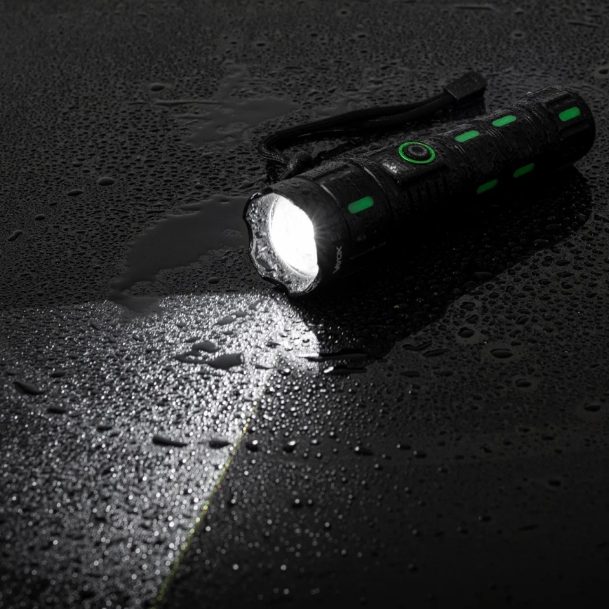 Dimbar uppladdningsbar LED-ficklampa med inbyggd powerbank LED/20W/5V IP44 1200 lm 5000 mAh
