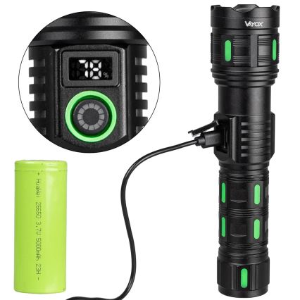 Dimbar uppladdningsbar LED-ficklampa med inbyggd powerbank LED/20W/5V IP44 1200 lm 5000 mAh