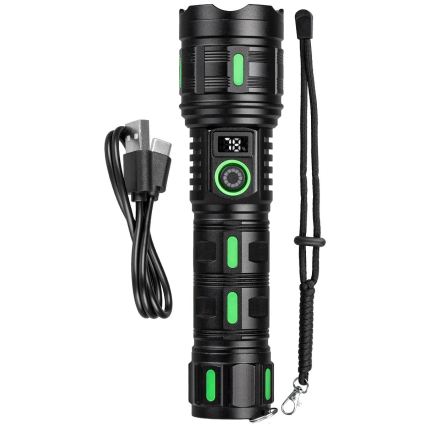 Dimbar uppladdningsbar LED-ficklampa med inbyggd powerbank LED/20W/5V IP44 1200 lm 5000 mAh