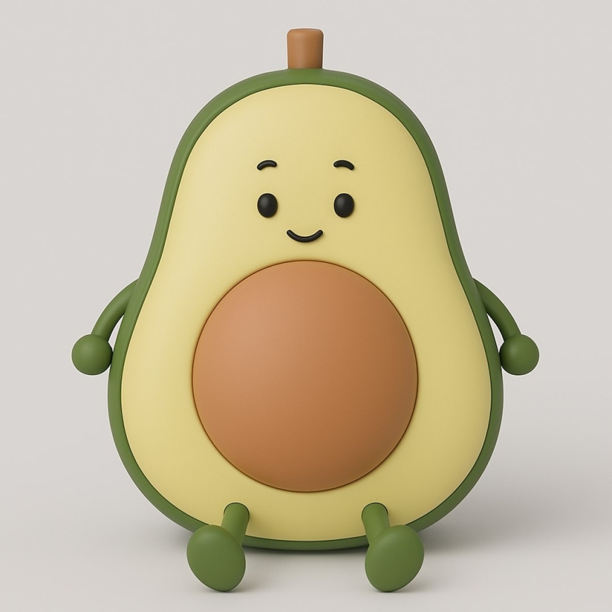 Dimbar, uppladdningsbar, beröringsstyrd nattlampa för barn AVOCADO LED/1W/5V 1200 mAh