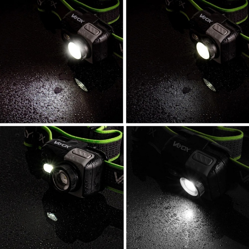 LED dimbar uppladdningsbar pannlampa LED/10W/5V/3xAAA IP66 800 lm 1000 mAh