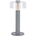 LED Dimbar uppladdningsbar touch bordslampa LED/1W/5V 3000K 1800 mAh grå