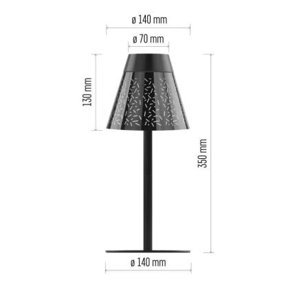 LED Dimbart uppladdningsbart utomhusbordslampa LED/4,2W/5V 2200mAh IP44