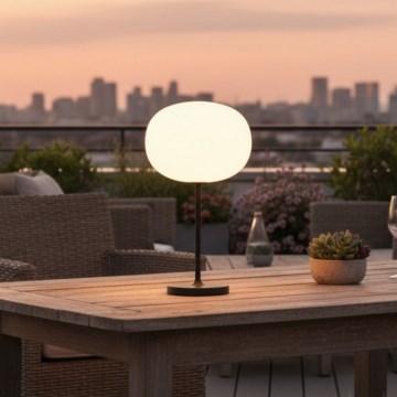 LED dimbar uppladdningsbar utomhusbordslampa VENEZIA LED/2W/5V 2700K IP54 4000 mAh svart