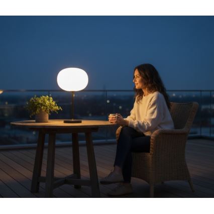 LED dimbar uppladdningsbar utomhusbordslampa VENEZIA LED/2W/5V 2700K IP54 4000 mAh svart