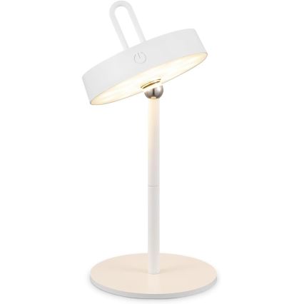 LED Dimbar uppladdningsbar touchstyrd utomhusbordslampa GENTLE LED/1,5W/3,7V 3000 mAh IP44 vit