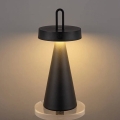 LED dimbar utomhusbordslampa, uppladdningsbar och beröringsstyrd HALO LED/1,5W/3,7V 3000 mAh IP44 svart