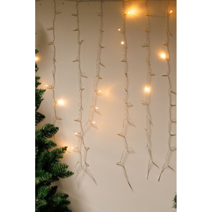 LED dimbar utomhusgardin CURTAIN 360xLED/8,4W/230V 2x2 m IP44 varmvit + fjärrkontroll