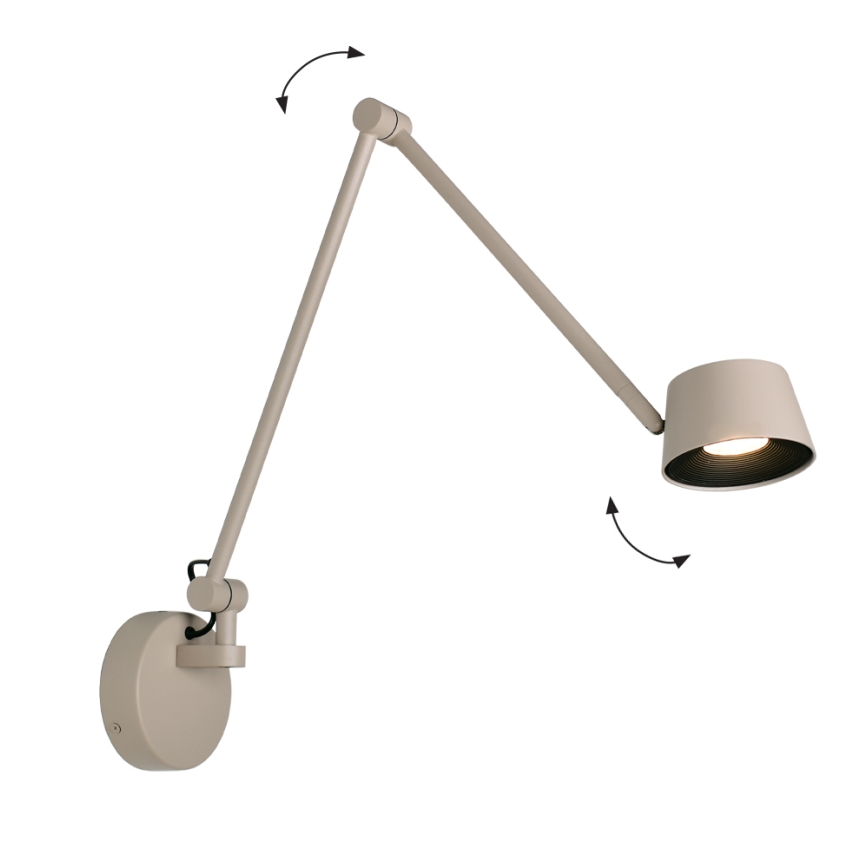 LED-dimbar vägglampa SAVINA LED/9W/230V beige
