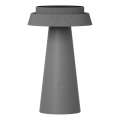LED Dimbara Solcellslampa med Touch MARAKESZ LED/3,7V USB 3600 mAh 1800/2700/3000K IP54 grå