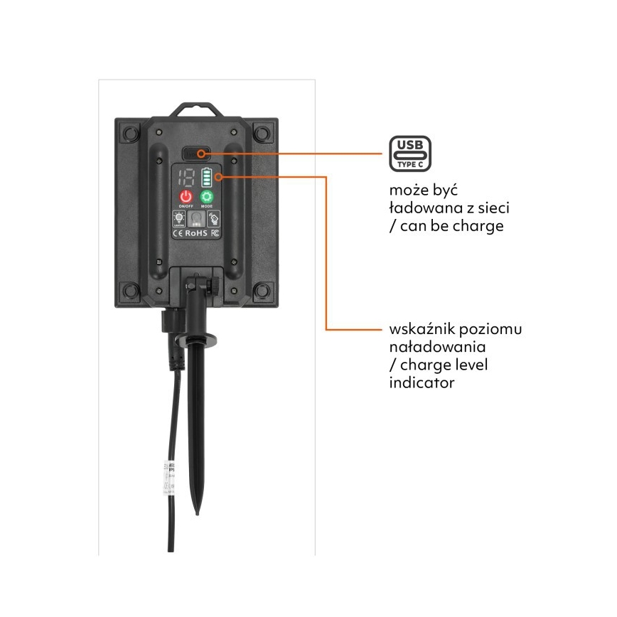 LED-dimbar solcellsdriven dekorationsljusslinga STARLIGHT NEO 20xE27/3,7V 2700K IP54 2400 mAh 21,5m + fjärrkontroll