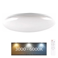 LED Dimbart badrumslampa PIRIUS LED/48W/230V Ø 38 cm 3000-6000K IP44 + fjärrkontroll