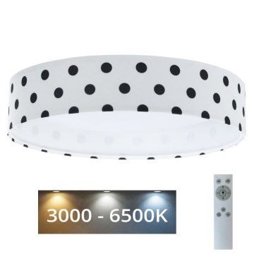 LED Dimbart barnrumstaklampa SMART GALAXY KIDS LED/24W/230V 3000-6500K prickar vit/svart + fjärrkontroll