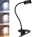 LED Dimbart flexibelt uppladdningsbart skrivbordslampa med klämma LED/2W/1800 mAh 3000/4000/6500K svart