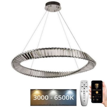 LED Dimbart kristallkrona på kabel LED/50W/230V 3000-6500K + fjärrkontroll