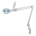 LED Dimbart skrivbordslampa med förstoringsglas och klämma LED/8W/12/230V