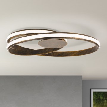 LED Dimbart takarmatur CIRCUS LED/30W/230V brun/patina