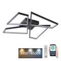 LED Dimbart takarmatur i tak 115W/230V 3000-6500K svart + fjärrkontroll