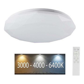 LED Dimbart takarmatur LED/40W/230V 3000K/4000K/6500K Ø 38,8 cm + fjärrkontroll