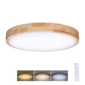 LED Dimbart takarmatur SOLID OAK LED/48W/230V 3000-6500K ek pr. 39 cm + fjärrkontroll