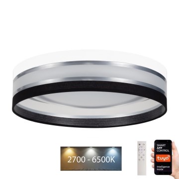 LED Dimbart taklampa SMART CORAL LED/24W/230V Wi-Fi Tuya svart/vit + fjärrkontroll