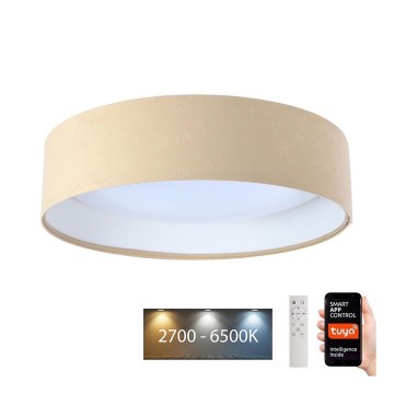 LED Dimbart taklampa SMART GALAXY LED/24W/230V Ø 45 cm 2700-6500K Wi-Fi Tuya beige/vit + fjärrkontroll