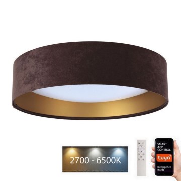 LED Dimbart taklampa SMART GALAXY LED/24W/230V Ø 45 cm 2700-6500K Wi-Fi Tuya brun/guld + fjärrkontroll
