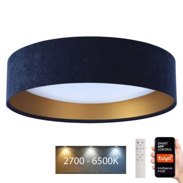LED Dimbart taklampa SMART GALAXY LED/36W/230V Ø 55 cm 2700-6500K Wi-Fi Tuya blå/guld + fjärrkontroll