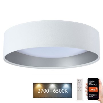 LED Dimbart taklampa SMART GALAXY LED/36W/230V Ø 55 cm 2700-6500K Wi-Fi Tuya vit/silver + fjärrkontroll