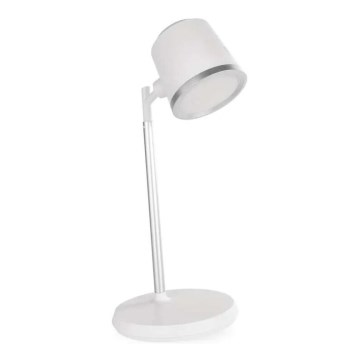 LED Dimbart uppladdningsbart skrivbordslampa 4-i-1 LED/6W/3,7V 3000K/4000K/6500K 1500mAh vit