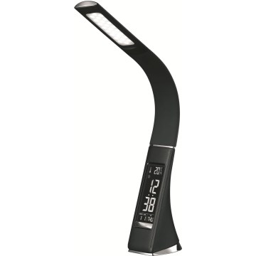 LED-dimmbar beröringsstyrd bordslampa med display LED/7W/5V svart
