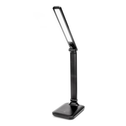 LED-dimmbar beröringsstyrd bordslampa med USB-port REMUS LED/5W/230V svart