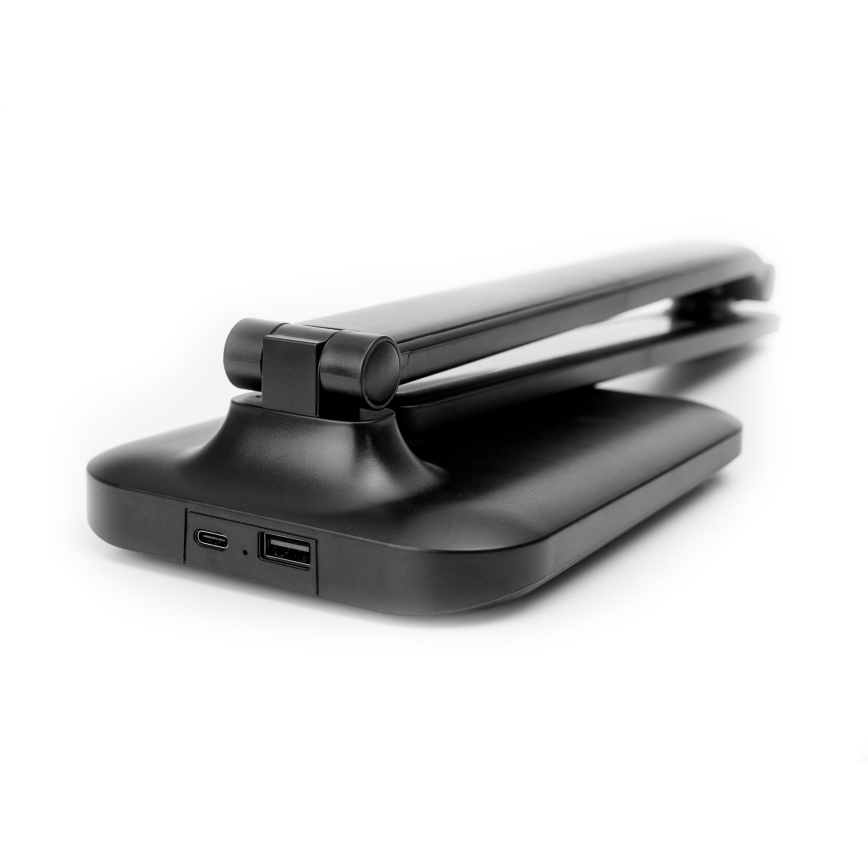 LED-dimmbar beröringsstyrd bordslampa med USB-port REMUS LED/5W/230V svart