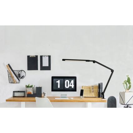 LED Dimbar beröringsstyrd flexibel bordslampa med klämma LED/12W/230V 3000/4000/6000K svart