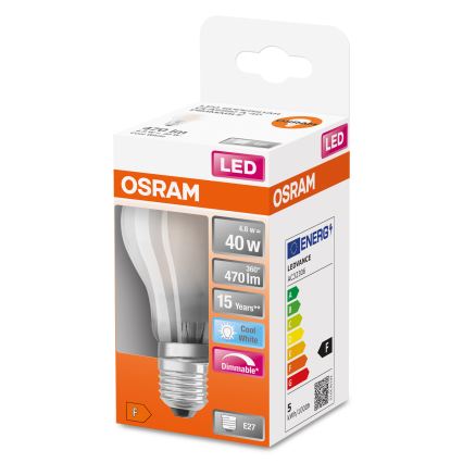 LED-dimmbar glödlampa SUPERSTAR CLASSIC A60 E27/4,8W/230V 4000K - Osram