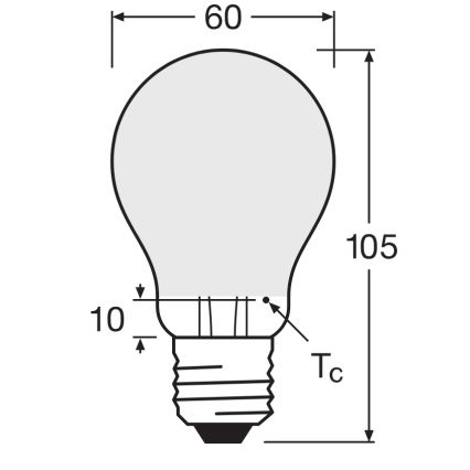LED-dimmbar glödlampa SUPERSTAR CLASSIC A60 E27/4,8W/230V 4000K - Osram