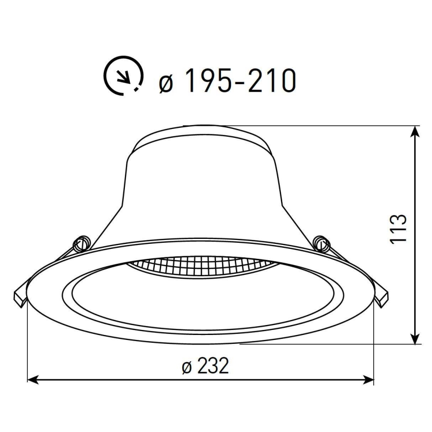 LED Dimmbar infälld badrumsarmatur NYON LED/20/26W/230V 3000/4000/5700K Ø 23,2 cm IP44 vit