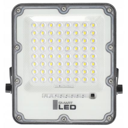 LED dimbar solcellsstrålkastare LED/100W/3,2V 5000K 10500 mAh IP65 svart + fjärrkontroll