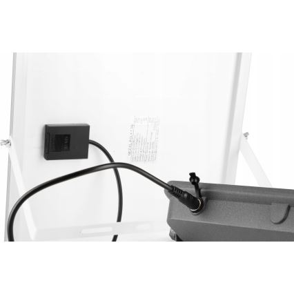 LED dimbar solcellsstrålkastare LED/100W/3,2V 5000K 10500 mAh IP65 svart + fjärrkontroll