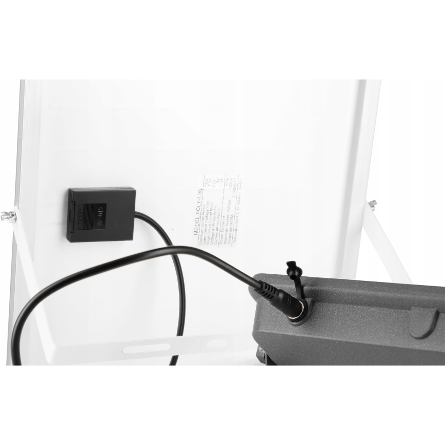 LED dimbar solcellsstrålkastare LED/100W/3,2V 5000K 10500 mAh IP65 svart + fjärrkontroll