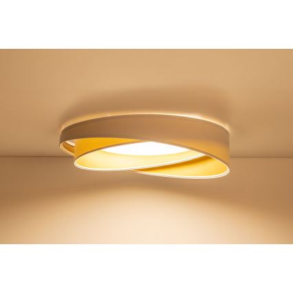 Dimbart LED-takarmatur SMART GALAXY MODERN LED/24W/230V 3000–6500K Ø 55 cm vit/guld + fjärrkontroll