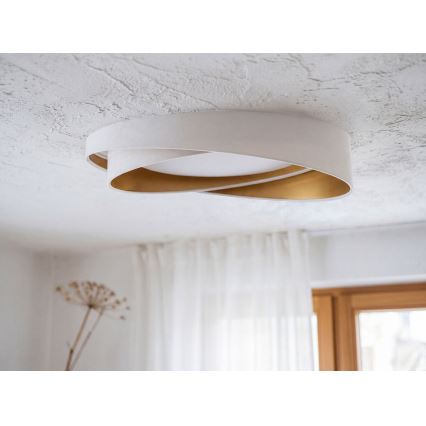 Dimbart LED-takarmatur SMART GALAXY MODERN LED/24W/230V 3000–6500K Ø 55 cm vit/guld + fjärrkontroll